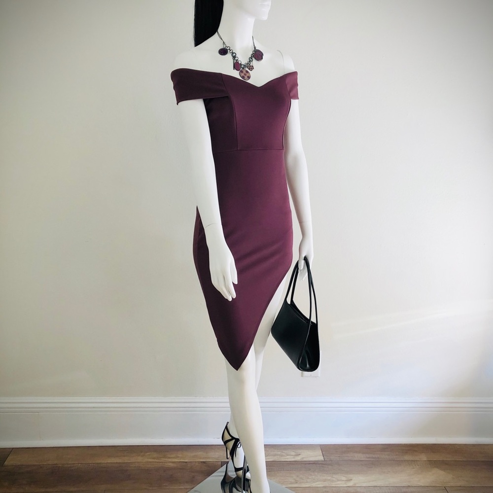 Windsor • Fitted Midi Dress • Purple